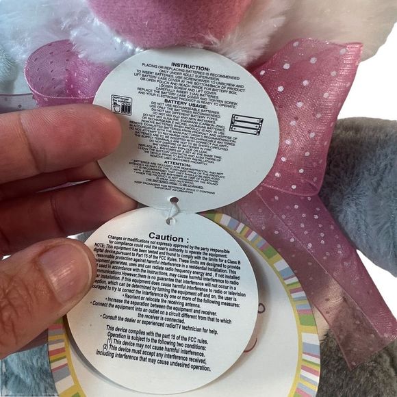 Dan Dee Singing Dancing Easter Bunny Light Up Cheeks Animated Plush Rabbit FUN - Picture 15 of 16